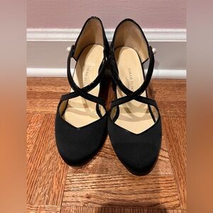 Sarah Flint Criss-Cross Block Heels